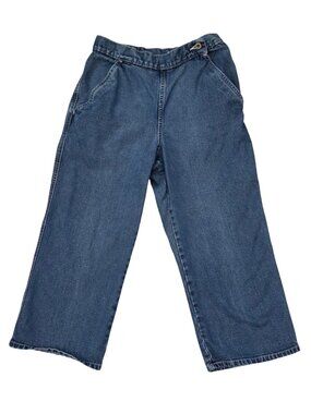 Vintage 90s Levi's Dry Goods Jeans Womens 6 Wide Leg High Rise Cropped Denim Y2K